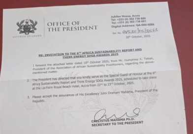 Presidential Endorsement and Participation at the 6th Africa Sustainability Report and Think Energy SDGs Awards